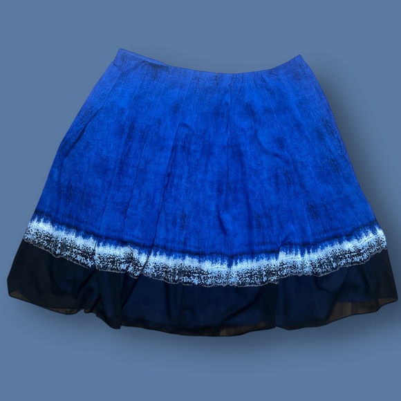 NWT Evan-Picone Woman Blue Pleated A-Line Midi Skirt, Women’s Plus Size 22W - Picture 2 of 6